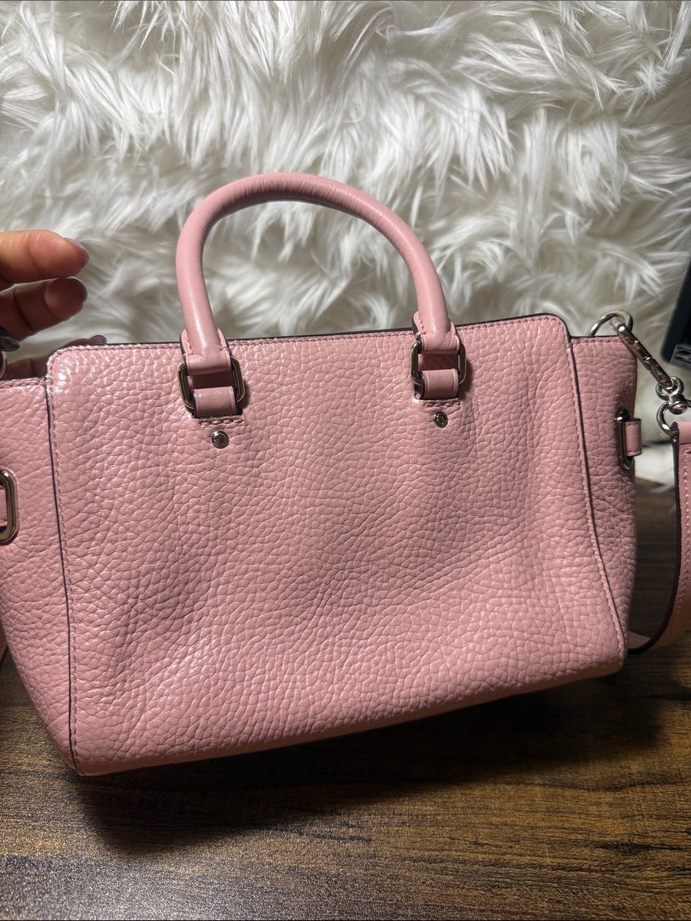 COACH Pink Pebbled Leather Mini Satchel - Picture 3 of 10